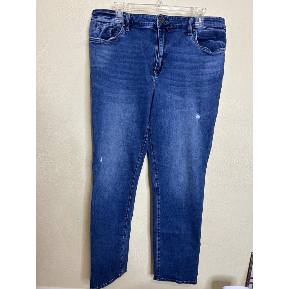 KUT from the Kloth Blue Distressed Denim Jeans Comfort Stretch‎ Casual 16
